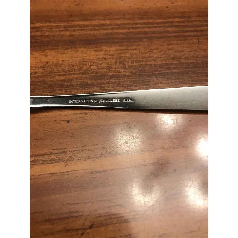 international stainless‎ steel tablespoon USA art Deco